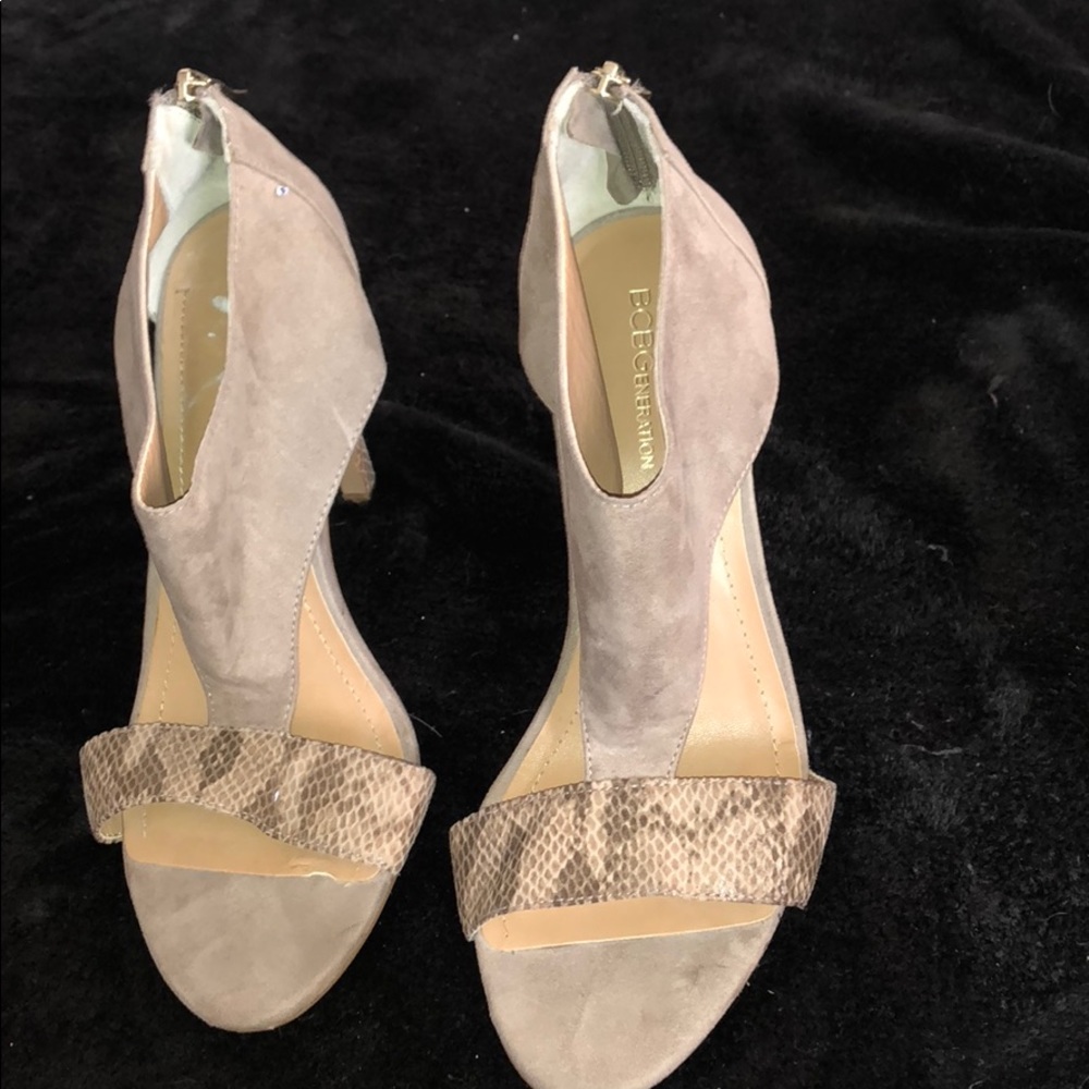 BCBGeneration snake printed heels